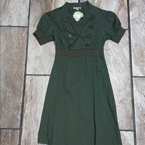 Capped Sleeve Mini Dress